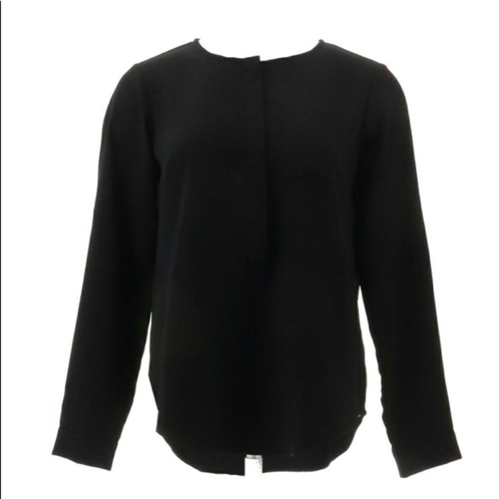 Elizabeth& Clarke Stain-Repellent w/RollTab Sleeves Woven Top